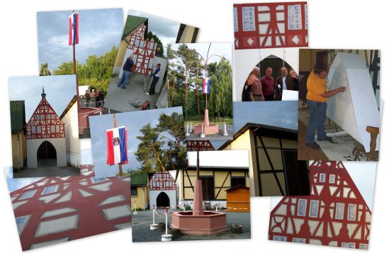 Brunnenfest-Aufbau