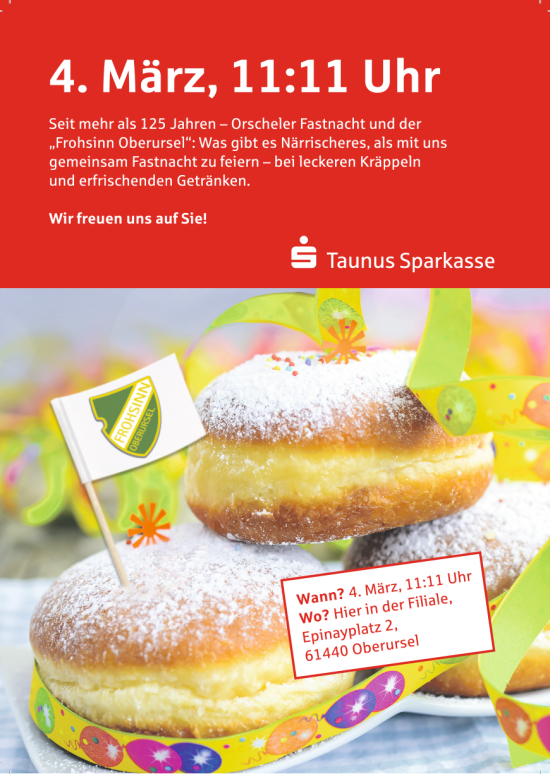 Der Frohsinn in der Taunus-Sparkasse