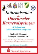 Plakat der Prinzenintronisation
